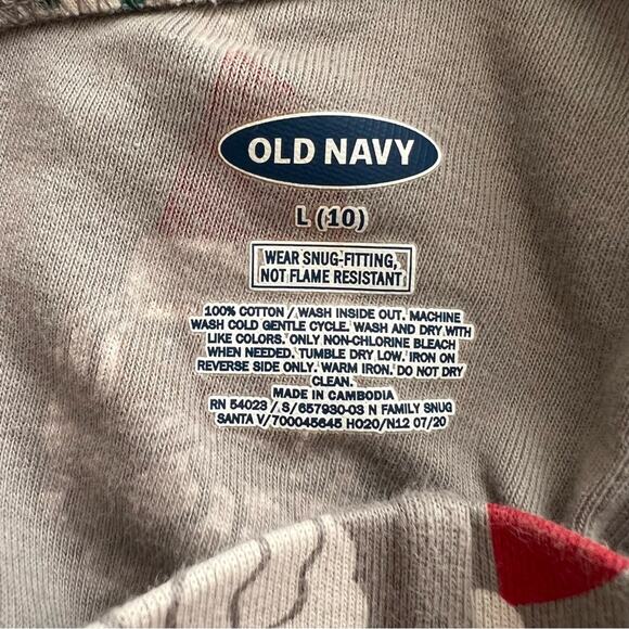 Old Navy gray red Santa print pajama pj legging pants - Picture 4 of 4